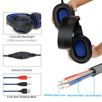 Fajne słuchawki przewodowe LED z zestaw słuchawkowy z mikrofonem gamer PC słuchawki z pałąkiem na głowę Stereo gra słuchawki na PS4/XBOX/telefon 5